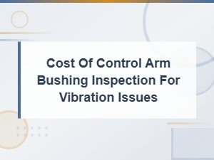 Control Arm Bushing Inspection Cost for Steering Vibration Issues